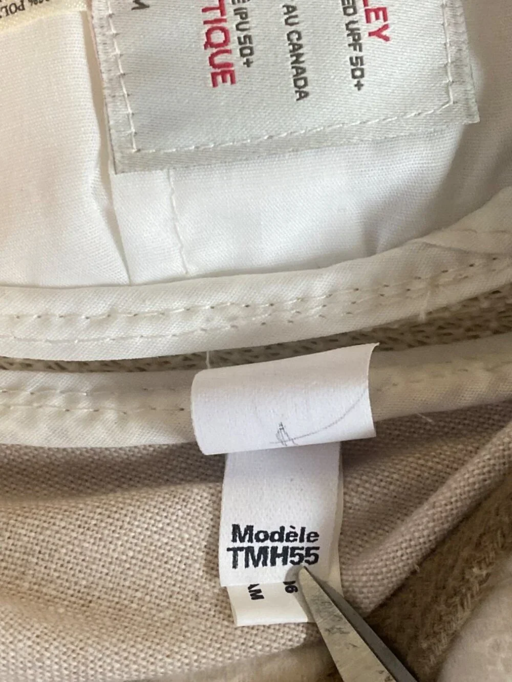 Tilley TMH55 Organic Airflo Sun Hat 7 1/4 Medium Beige Tan Trim 58CM